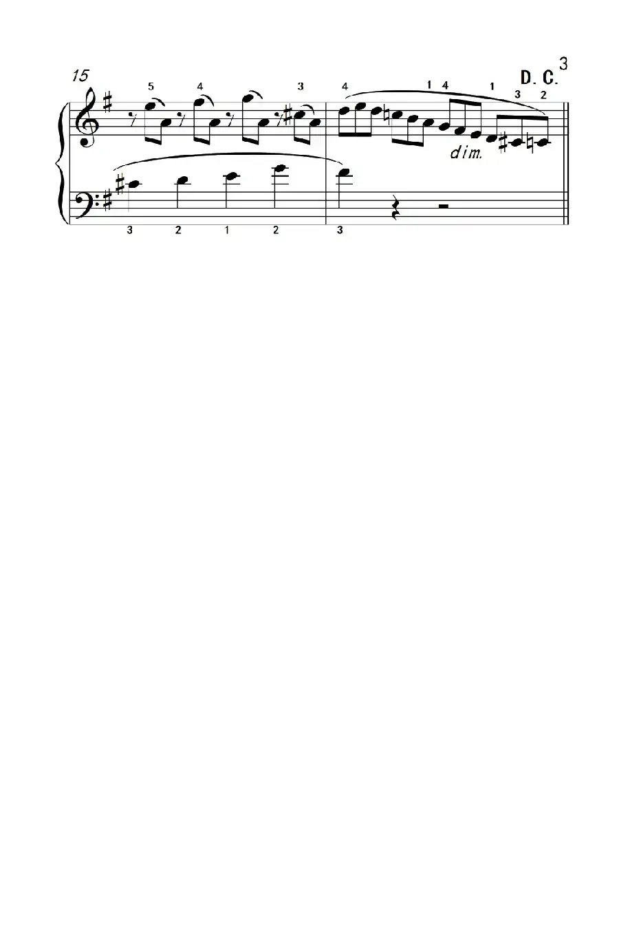 清澈的溪水（老年大学 钢琴教程 3）