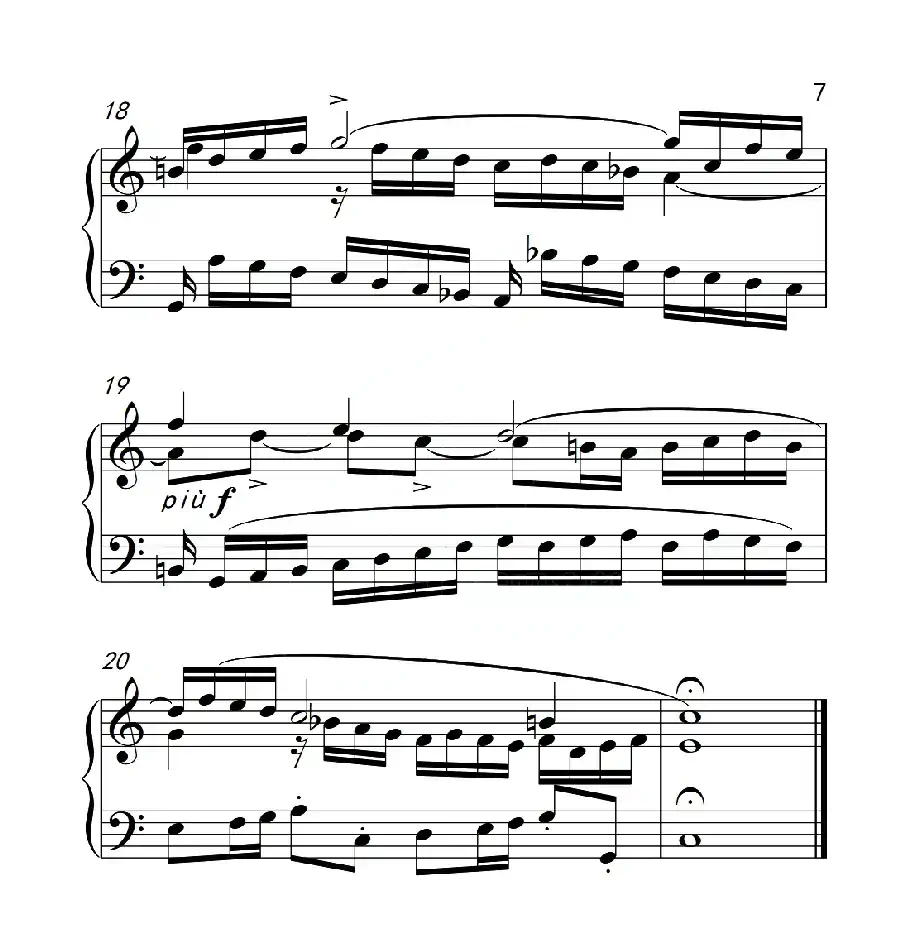 第六级 三部创意曲(中国音乐学院钢琴考级作品1~6级)