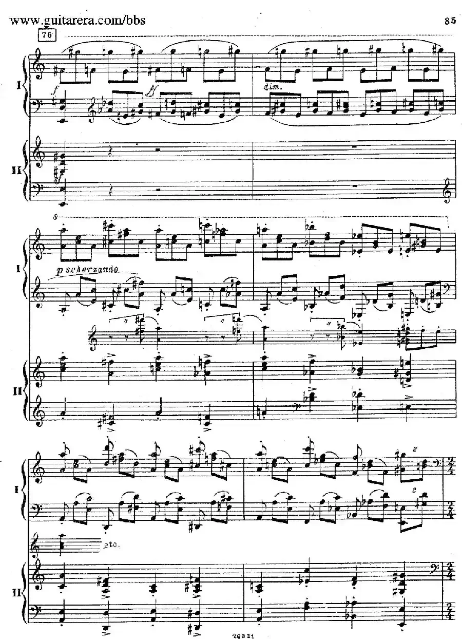 Rhapsody On A Theme Of Paganini Op.43（帕格尼尼主题狂想曲·双钢琴）（P61——87）