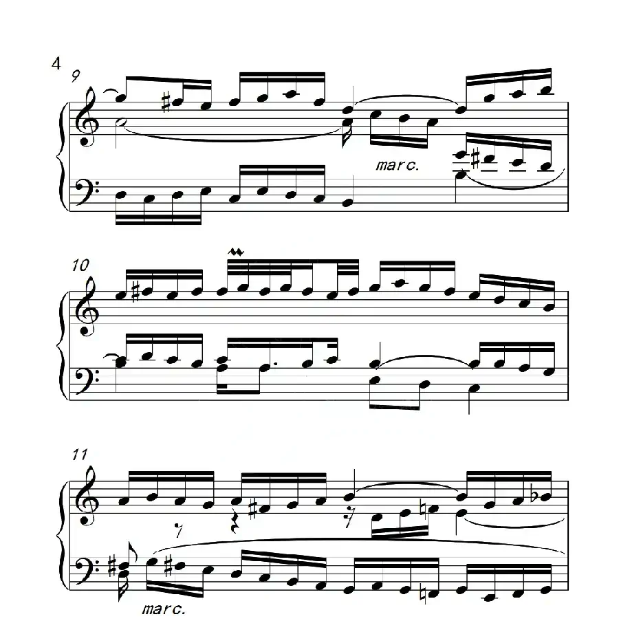 第六级 三部创意曲(中国音乐学院钢琴考级作品1~6级)