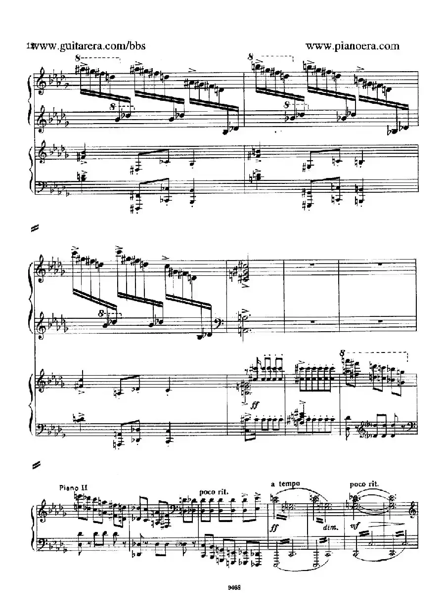 Piano Concerto in D-flat Major Op.37（降D大调钢琴协奏曲·Ⅰ·双钢琴）
