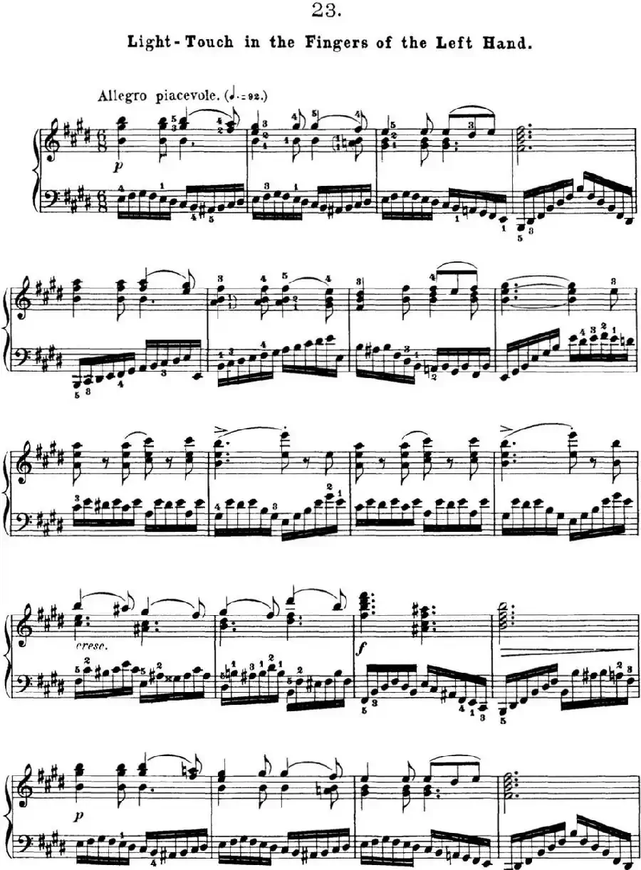 50首车尔尼Op.740钢琴手指灵巧技术练习曲（NO.23）