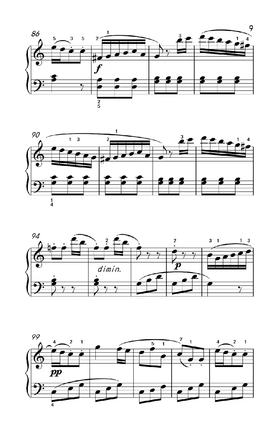 小奏鸣曲(老年大学 钢琴教程 3)