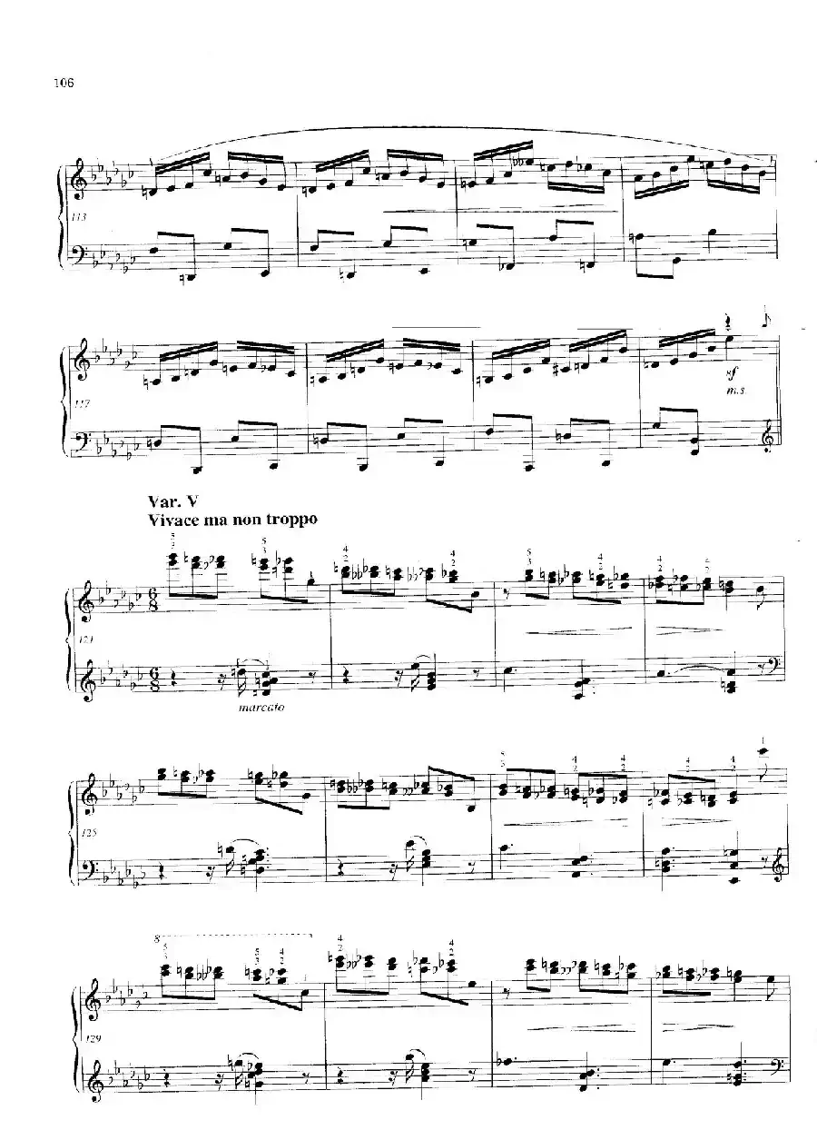 Variations and Fuge in e-flat Minor Op.23（降e小调主题变奏与赋格）