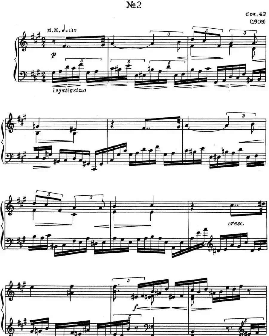 斯克里亚宾 钢琴练习曲 Op.42 No.2 Alexander Scriabin Etudes