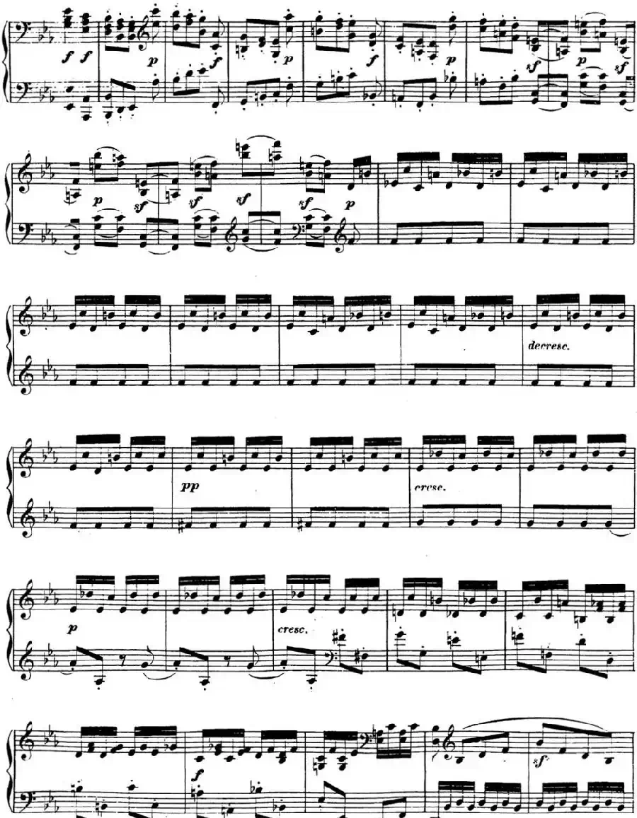 贝多芬钢琴奏鸣曲13 幻想奏鸣曲 降E大调 Op.27 No.1 E-flat major