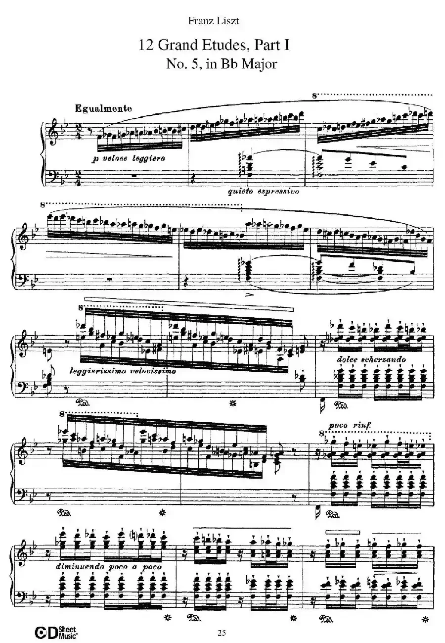 12 Grand Etudes S.137（12首华丽的练习曲·5）