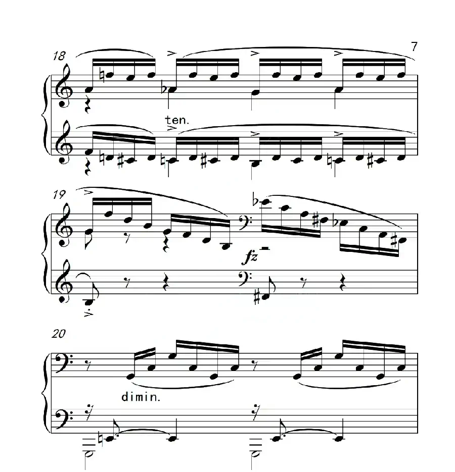 第六级A组 练习曲(中国音乐学院钢琴考级作品1~6级)