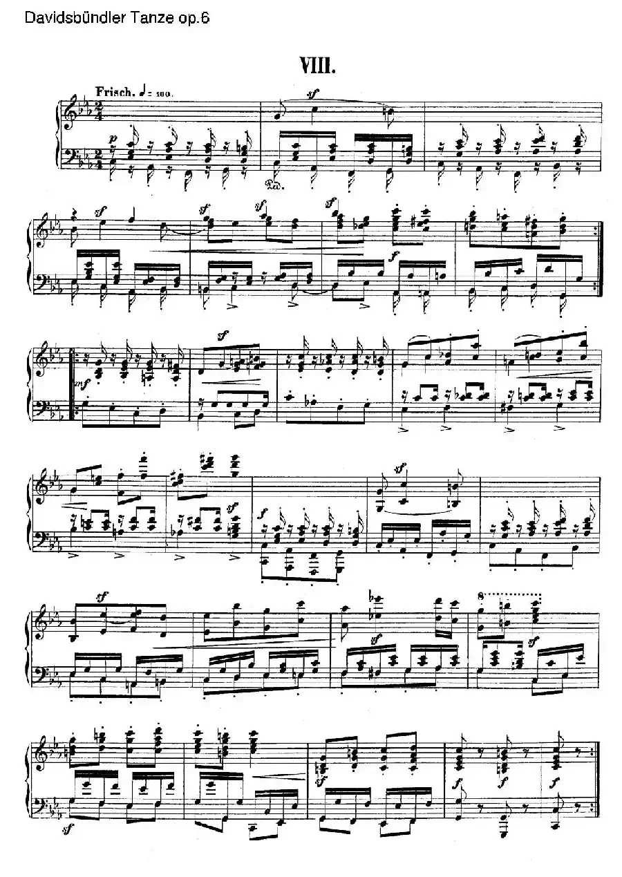 Davidsbundler Tanze Op.6（大卫同盟舞曲）