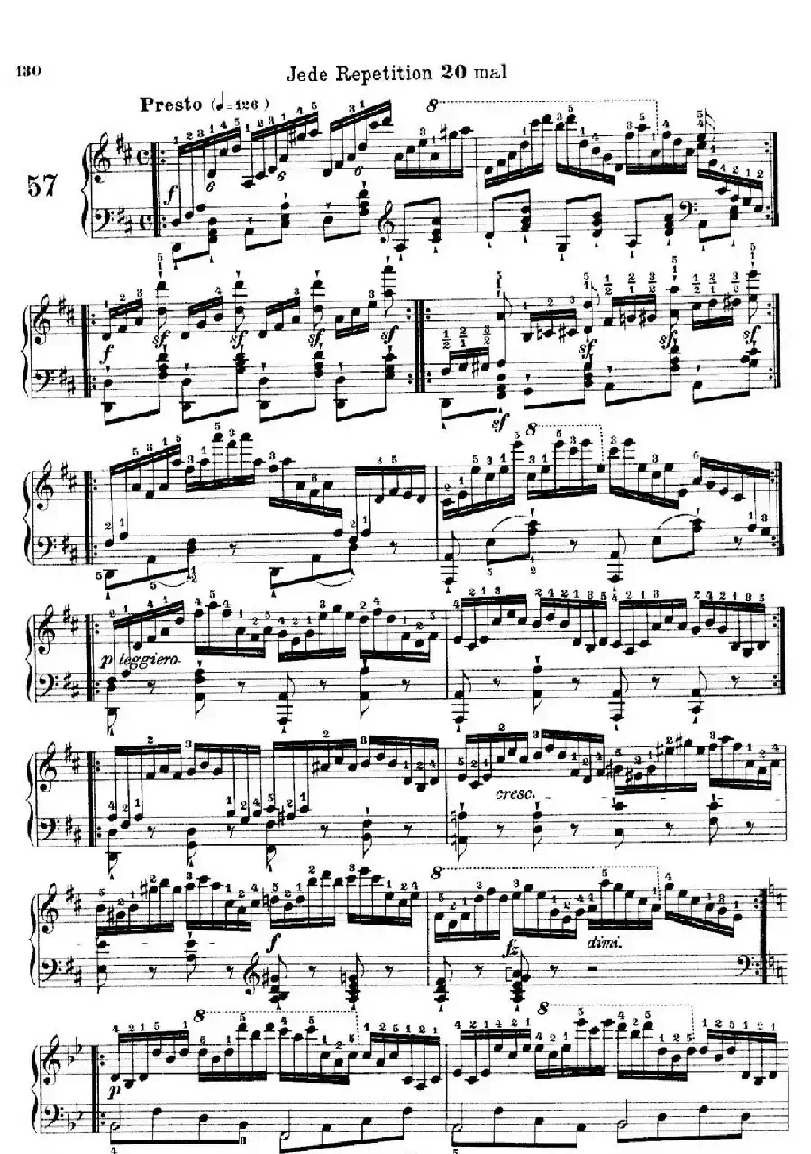 School of the Virtuoso Op.365（60首钢琴高级练习曲·57）