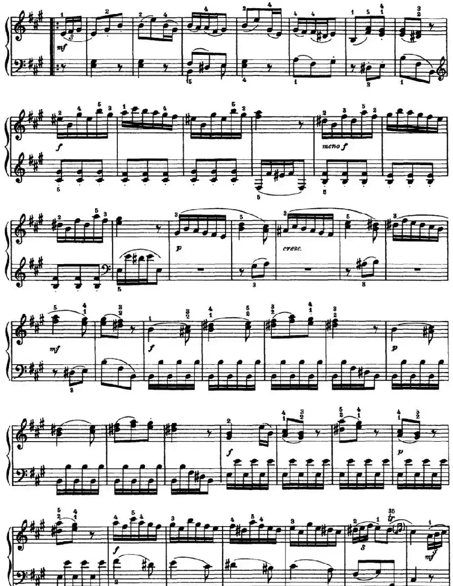 海顿 钢琴奏鸣曲 Hob XVI 5 Divertimento A major