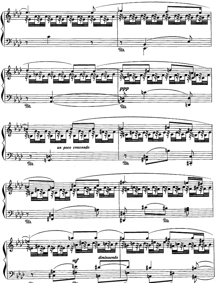 现代钢琴曲：16、在孤独的泉水边