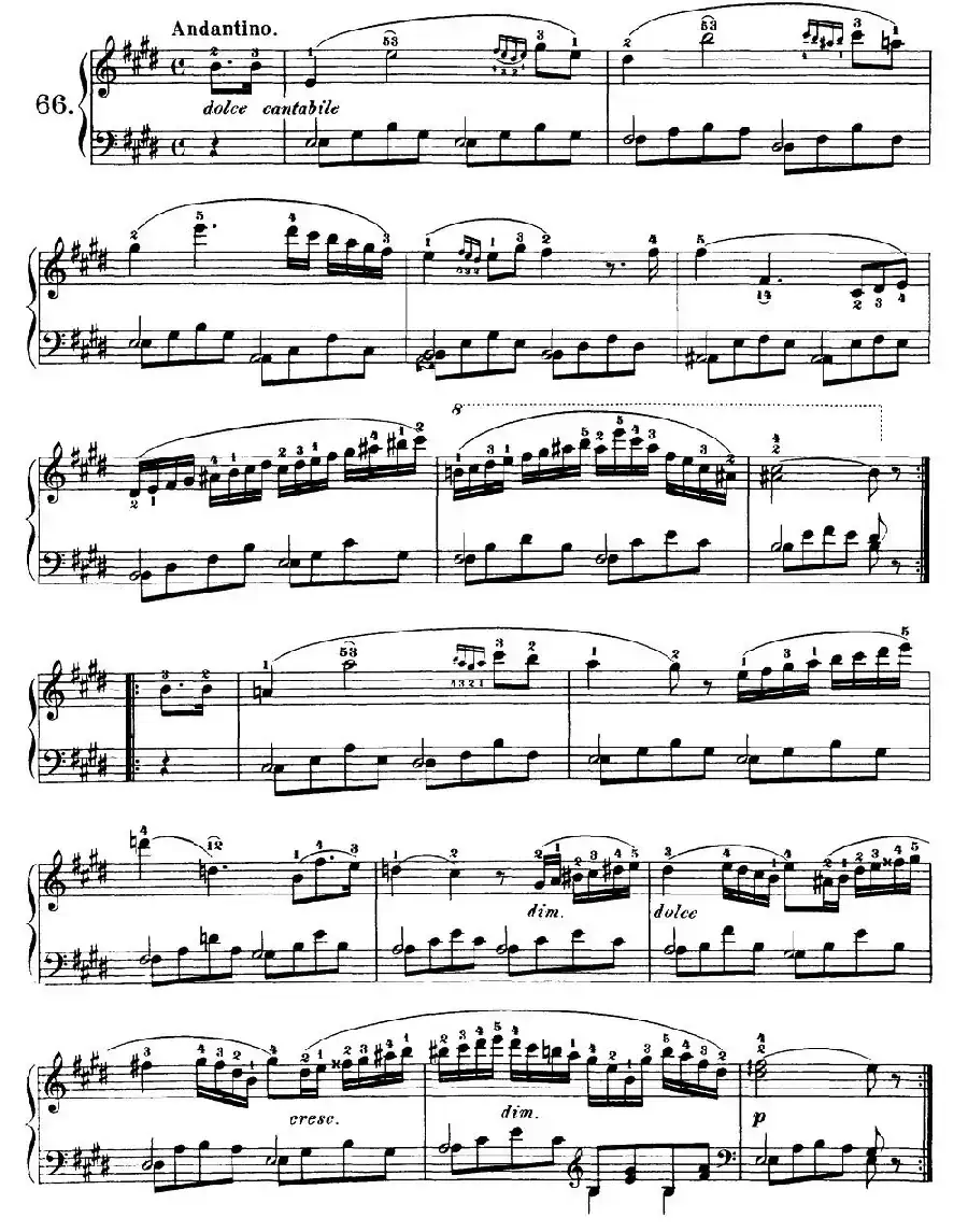 One Hundred and Ten Easy and Progressive Exercises Op.453（车尔尼110首简易练习曲 61——71）