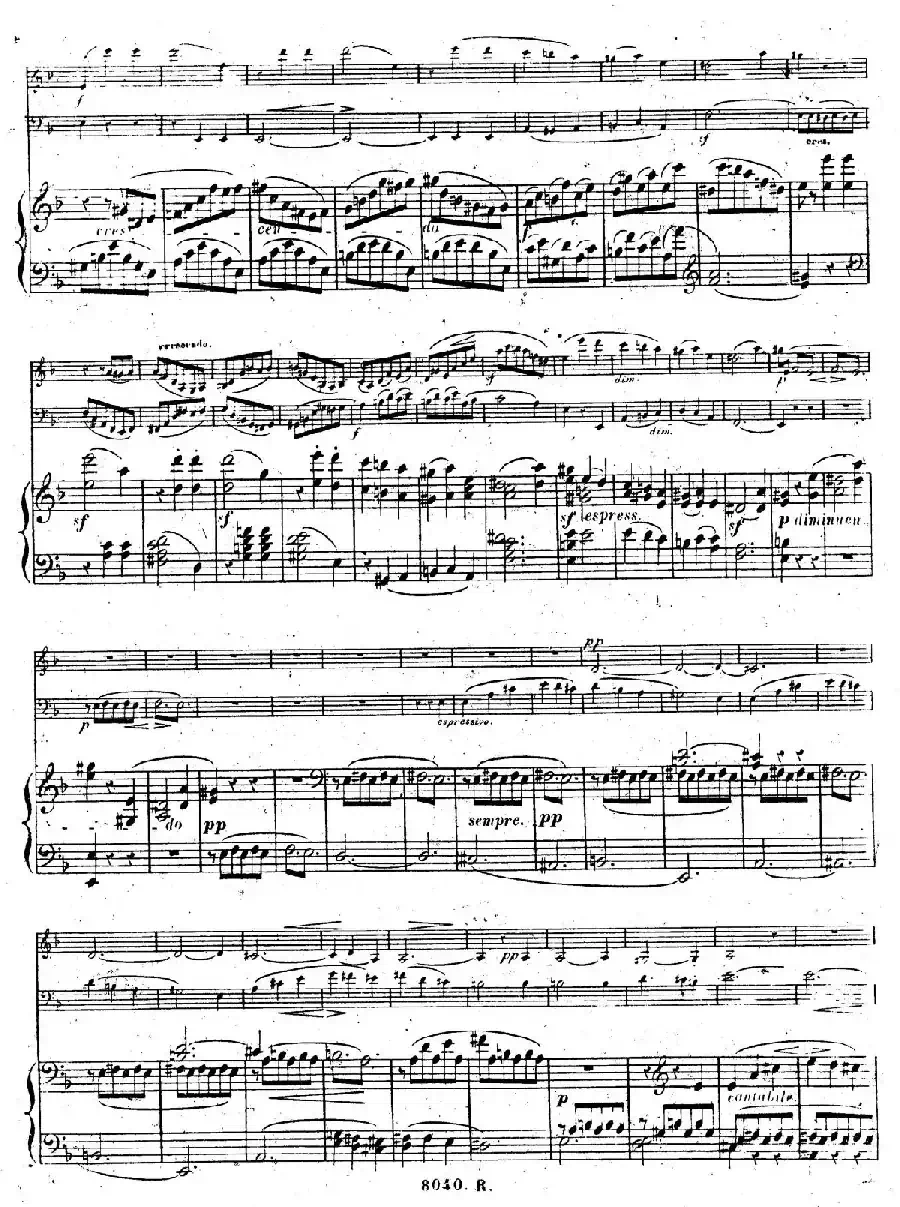 Piano Trio No.1 in d Minor Op.49（d小调第一钢琴三重奏·第一乐章）