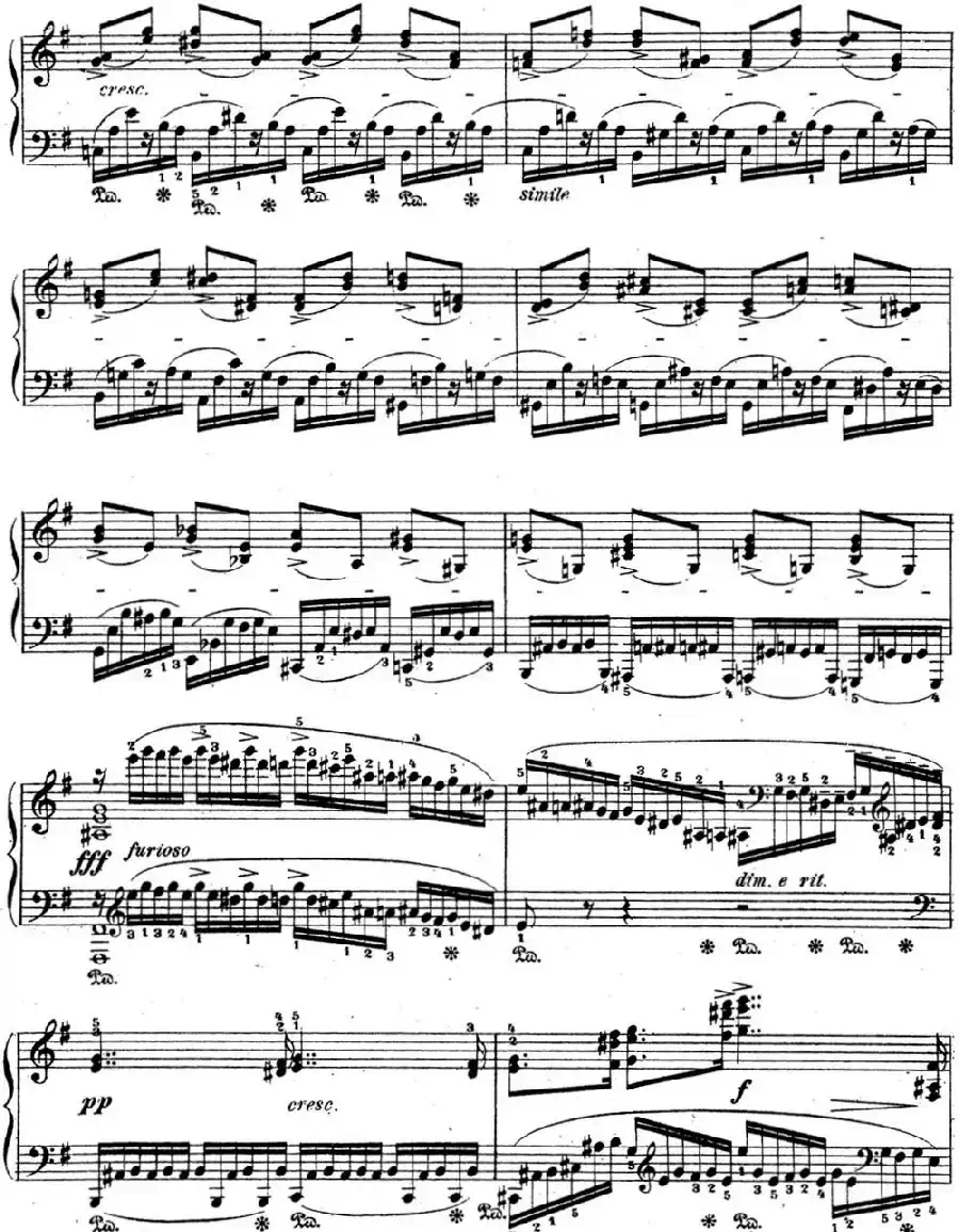 拉赫玛尼诺夫 音乐瞬间 Op.16 No.4 e小调