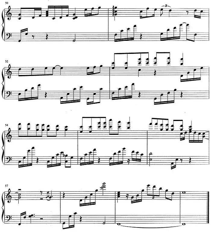 流行歌曲改编的钢琴曲：彩虹弯弯