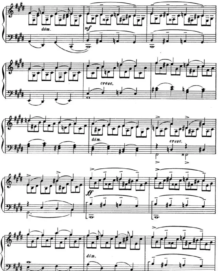 拉赫玛尼诺夫 钢琴前奏曲 Op.3 No.2 