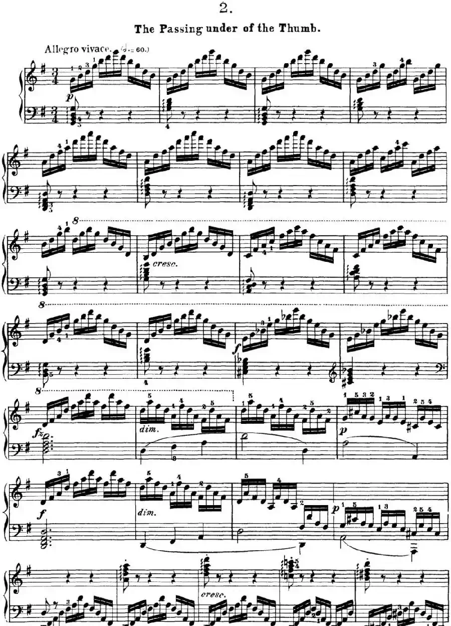 50首车尔尼Op.740钢琴手指灵巧技术练习曲（NO.2）