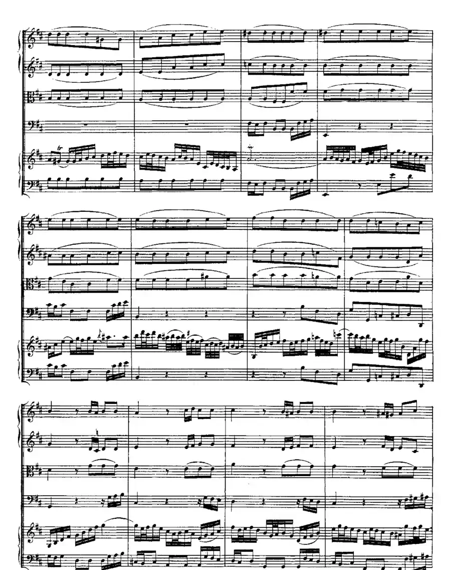 Harpsichd Concerto in D Maj BWV 1054（D大调第三号古钢琴协奏曲·总谱）