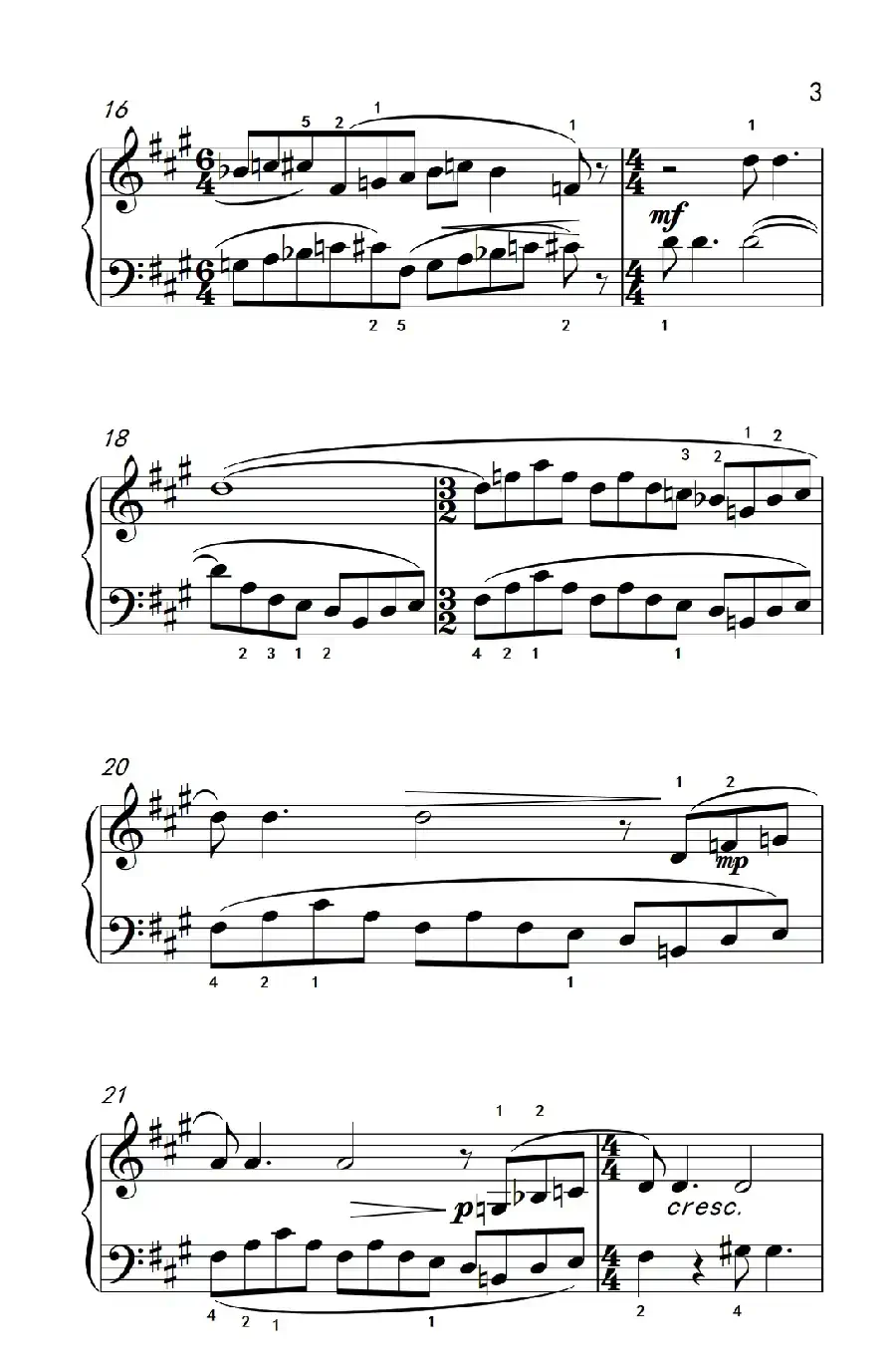 二声部练习曲（巴托克 小宇宙 钢琴教程 4）