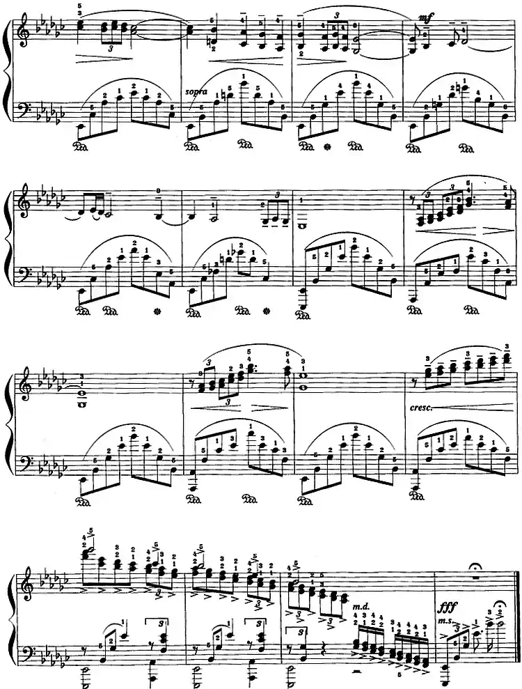 现代钢琴曲：26、哀歌（Op.3，No.1）