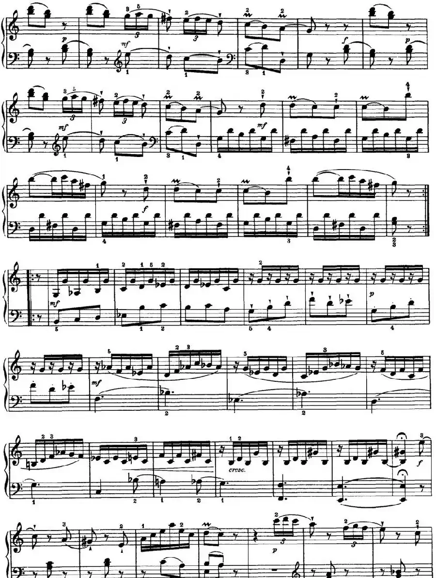 海顿 钢琴奏鸣曲 Hob XVI 21 in C major