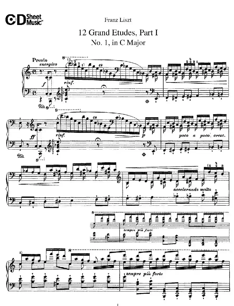12 Grand Etudes S.137（12首华丽的练习曲·1）