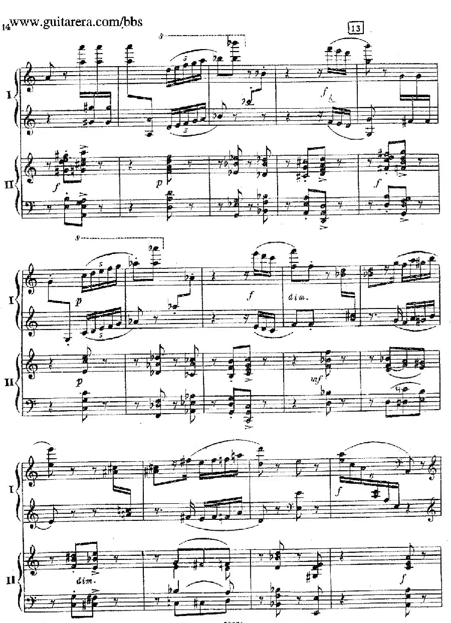 Rhapsody On A Theme Of Paganini Op.43（帕格尼尼主题狂想曲·双钢琴）（P1——20）