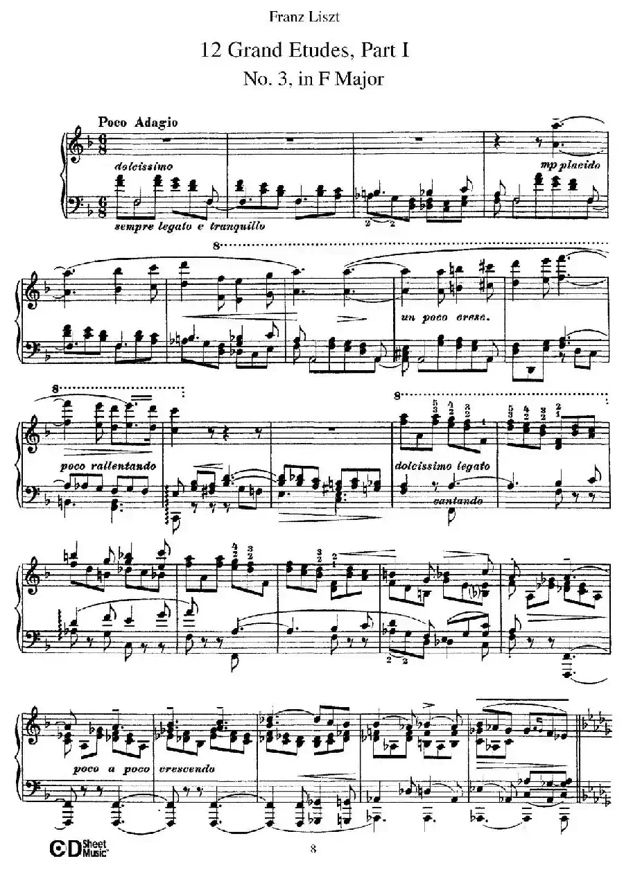12 Grand Etudes S.137（12首华丽的练习曲·3）