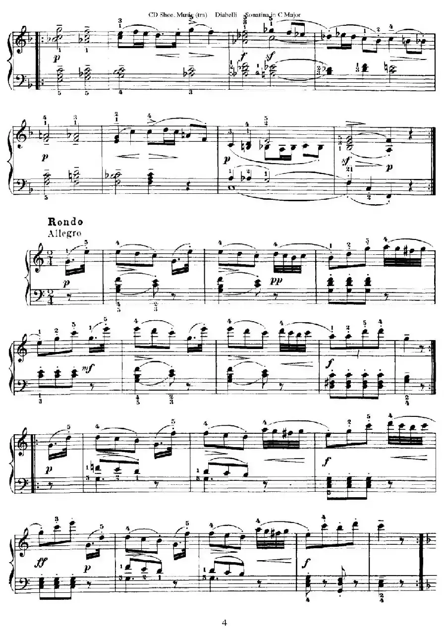 4 Piano Sonatinas（4首钢琴小奏鸣曲）（Op.151 No.2）