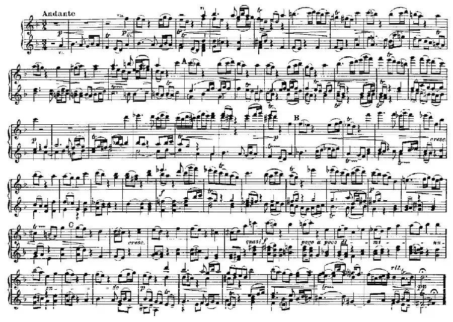 Brandenburg Concerto No.2 in F Major BWV.1047（F大调第二勃兰登堡协奏曲·四手联弹版）