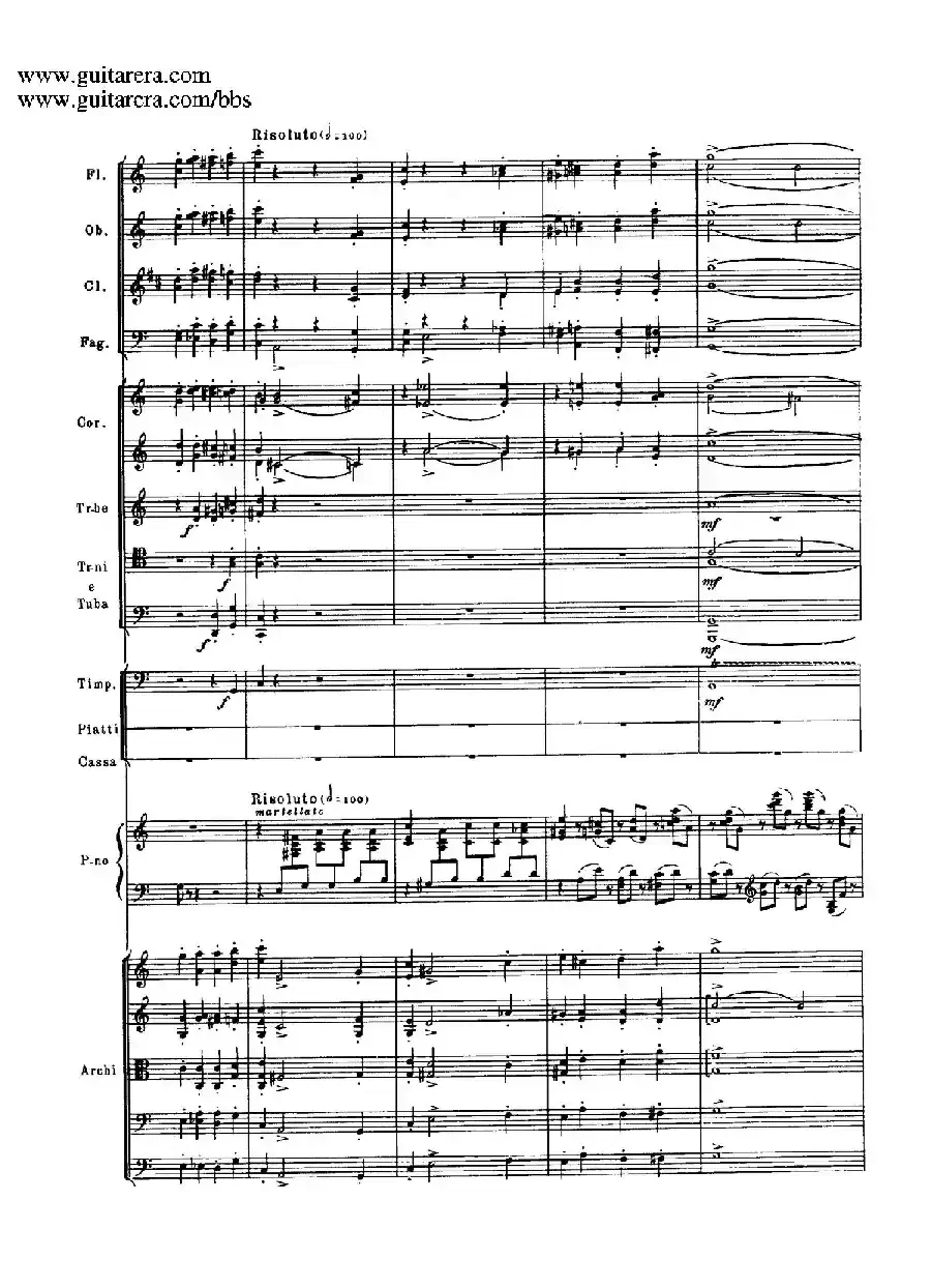 c小调第二钢琴协奏曲 Op.18（第三乐章总谱P25——37）