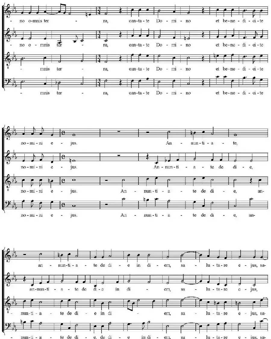 Cantate Domino（四重奏）