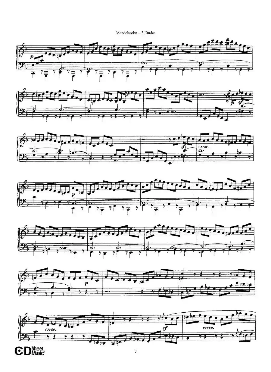 3 Etudes Op.104b（3首练习曲·2）