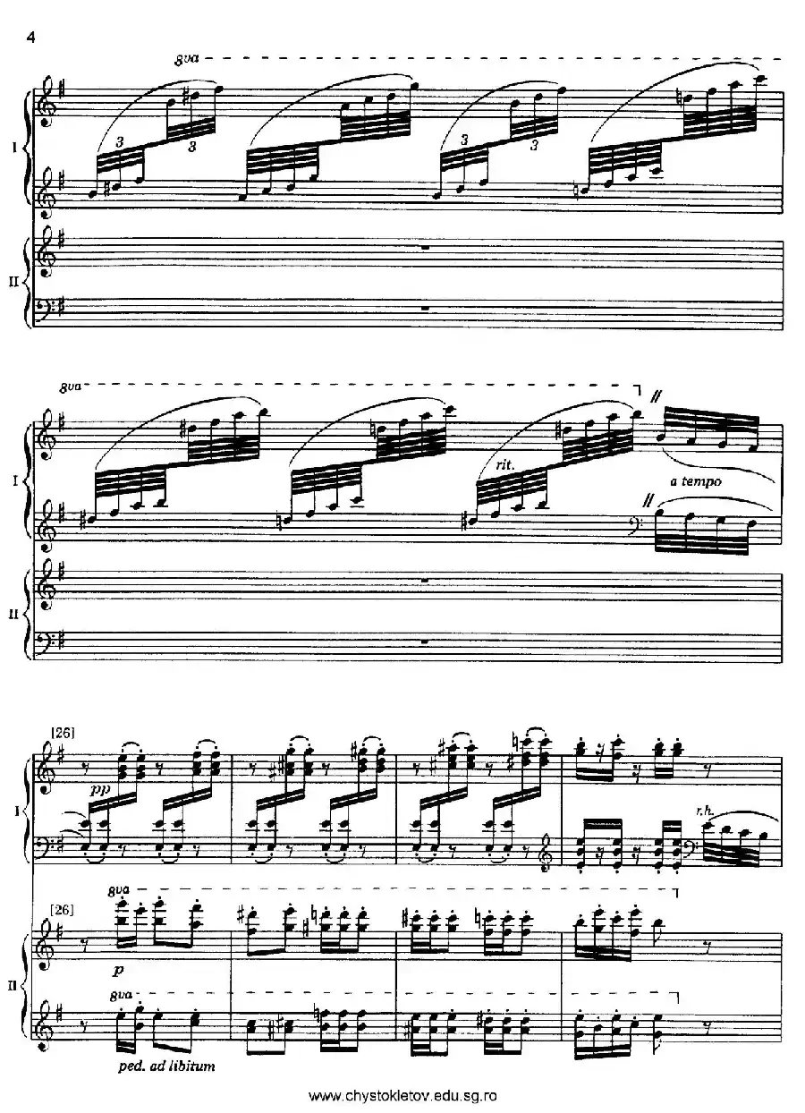 Nutcracker Op.71 芭蕾舞剧《胡桃夹子》（改编双钢琴版·第三部分）
