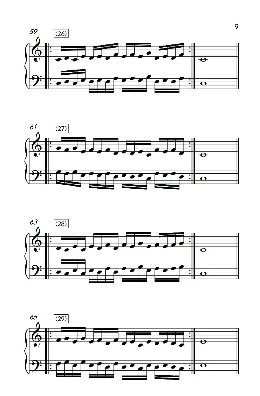 八.提高速度.增强手指灵活性的练习37(儿童钢琴手指练习 1)