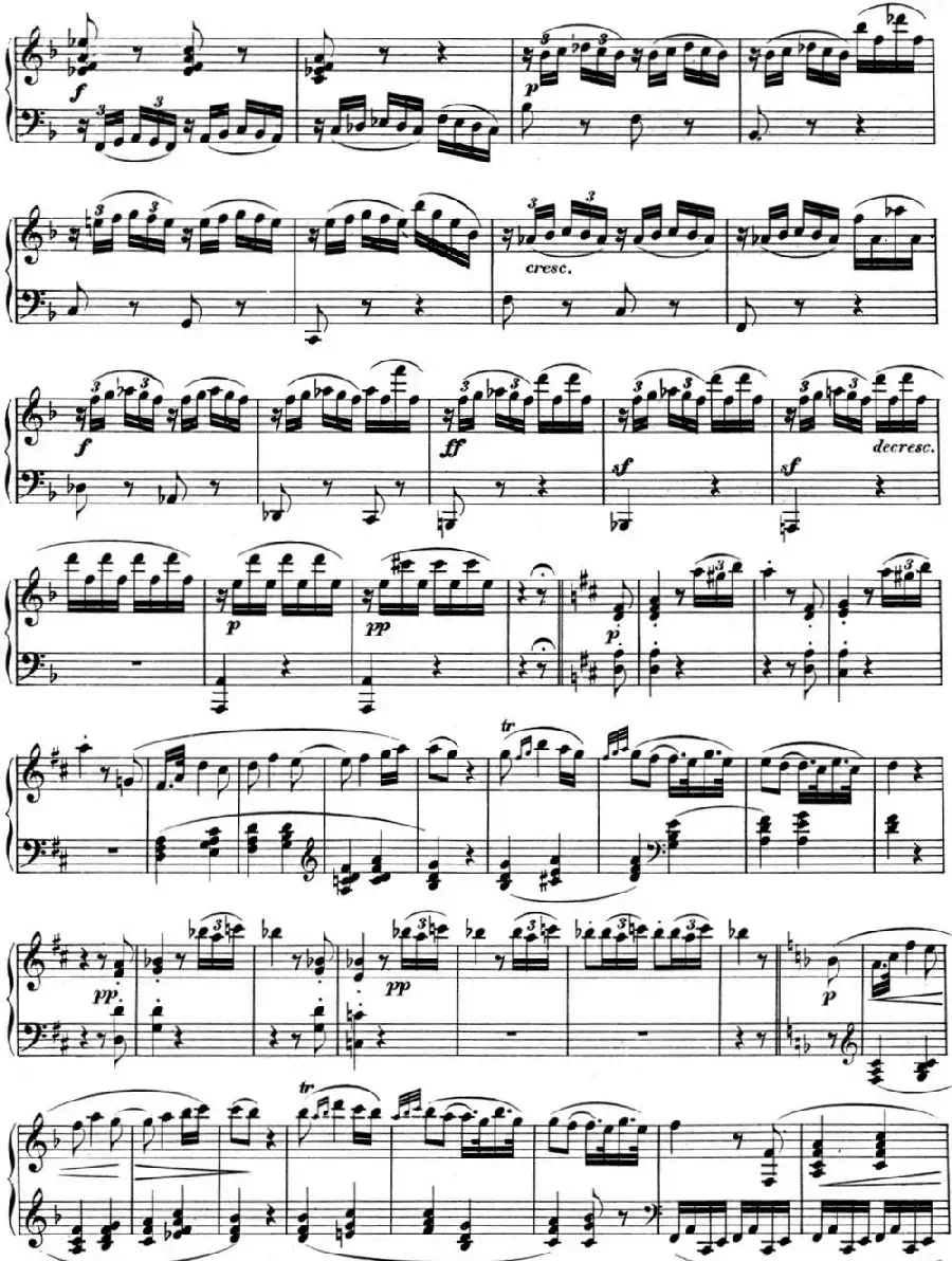 贝多芬钢琴奏鸣曲06 F大调 Op.10 No.2 F major