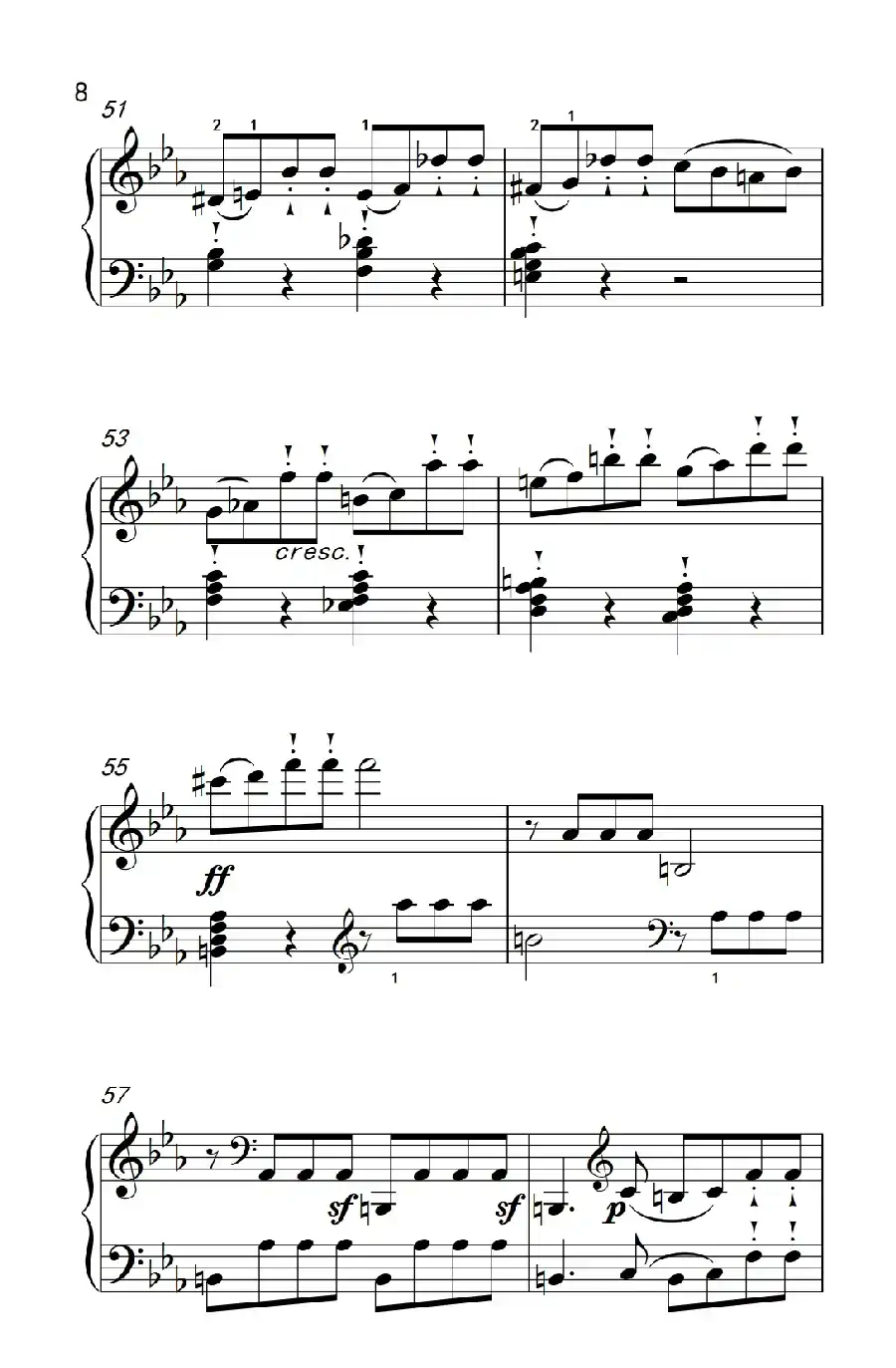 奏鸣曲 Opus 10 Nr.1 第三乐章（贝多芬奏鸣曲集 2）