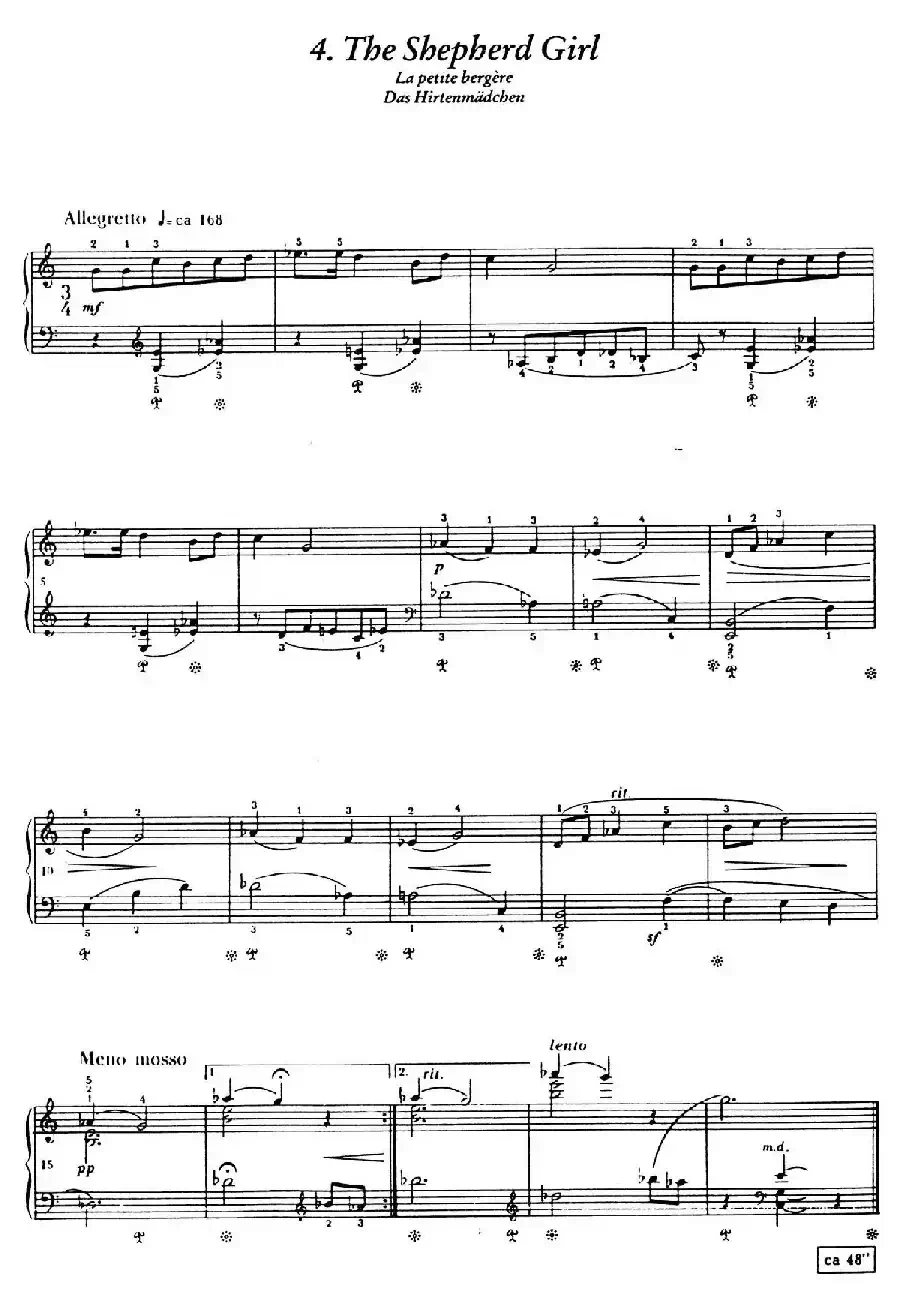 12 Folk Melodies（十二首民间曲调·4）