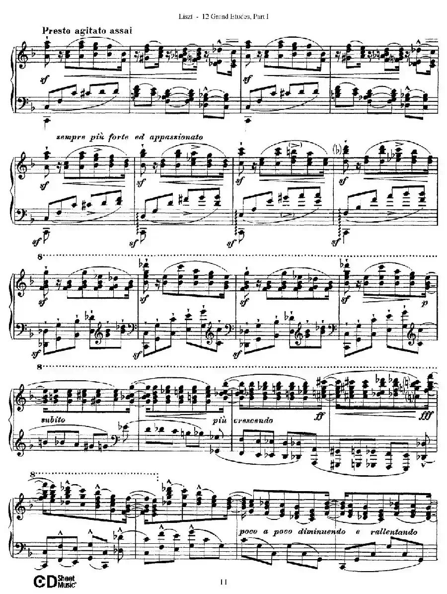 12 Grand Etudes S.137（12首华丽的练习曲·3）