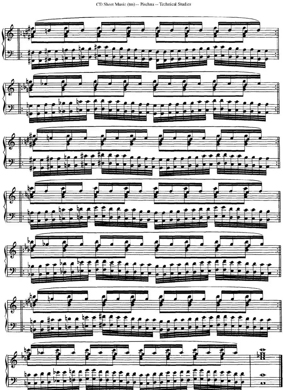 Technical Studies 60 Progressive Exercises （60首钢琴循序渐进练习曲 P51——60）