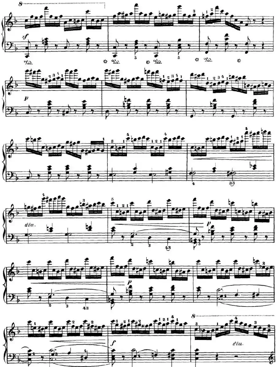 50首车尔尼Op.740钢琴手指灵巧技术练习曲（NO.11）