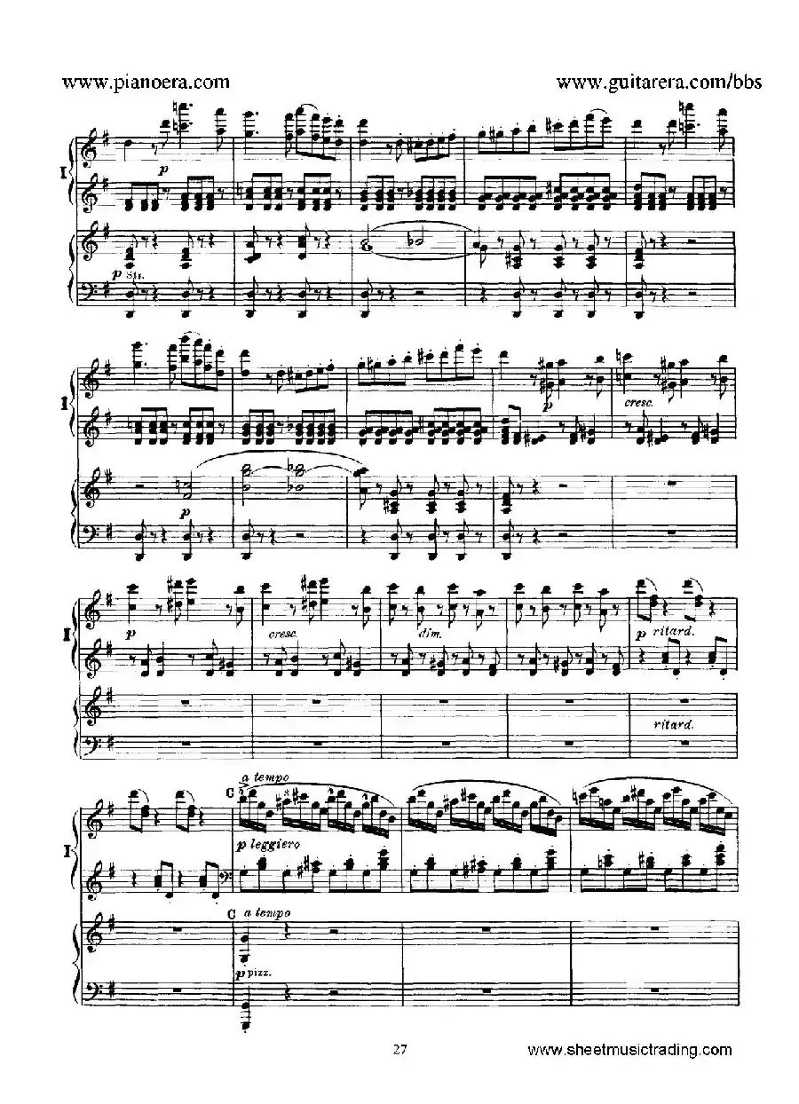 Piano Concerto No.1 in g Minor Op.25（g小调第一钢琴协奏曲·双钢琴）