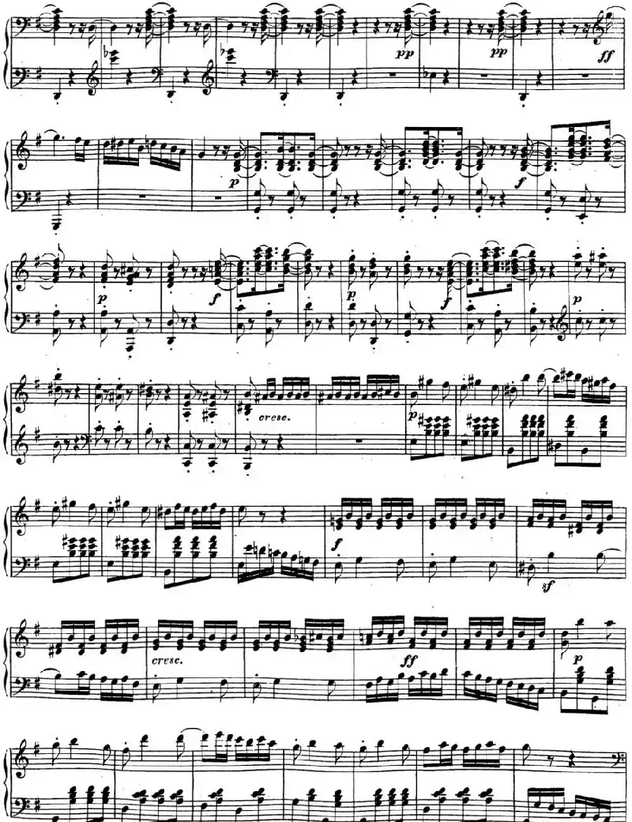 贝多芬钢琴奏鸣曲16 G大调 Op.31 No.1 G major