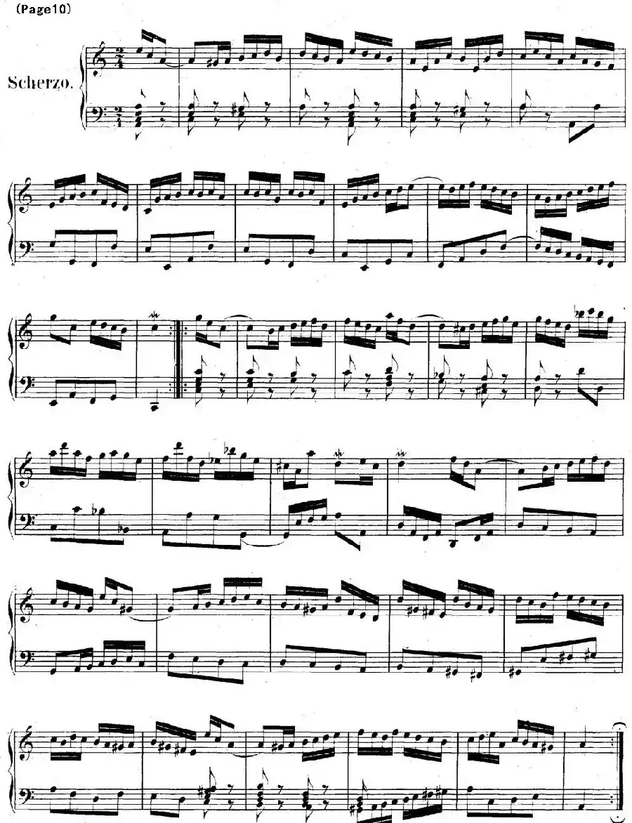 帕蒂塔6首德国组曲（No.3 a小调 巴赫 Partita a Minor BWV 827）