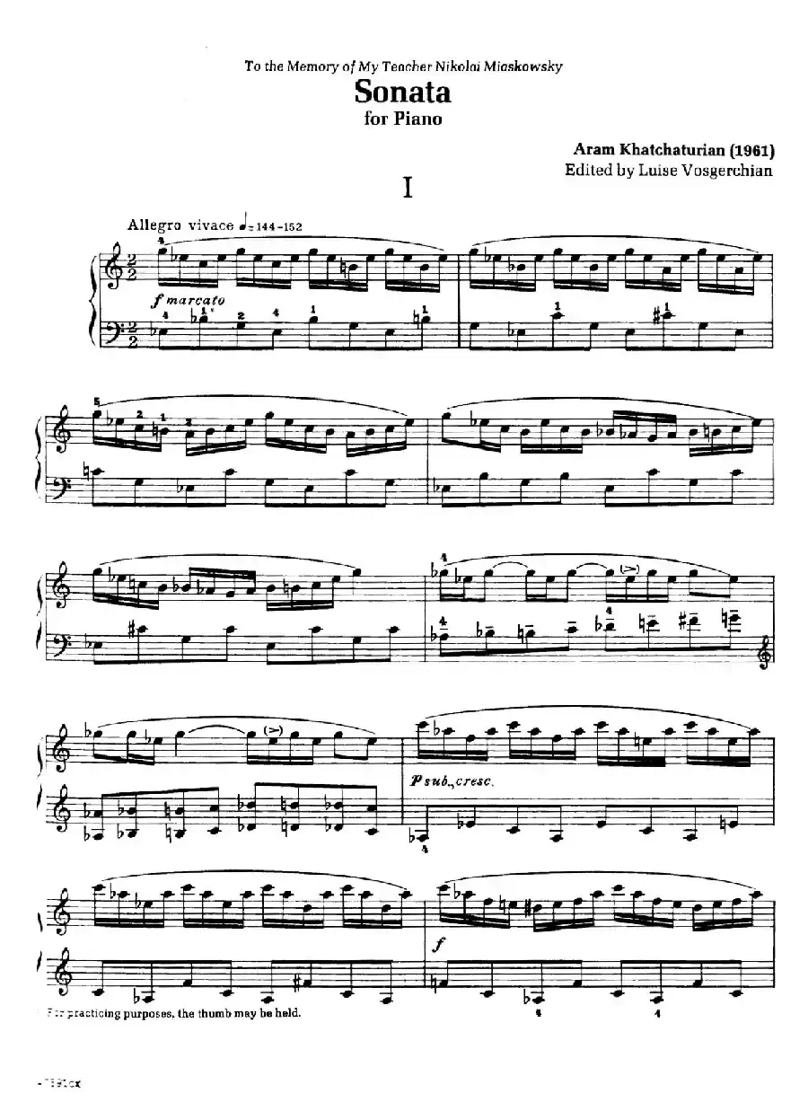 Piano Sonata in E-flat Major Op.95（降E大调钢琴奏鸣曲·Ⅰ）