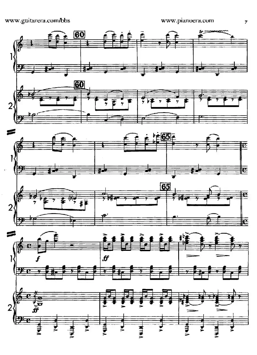 Sabre Dance（马刀舞曲）（双钢琴版）