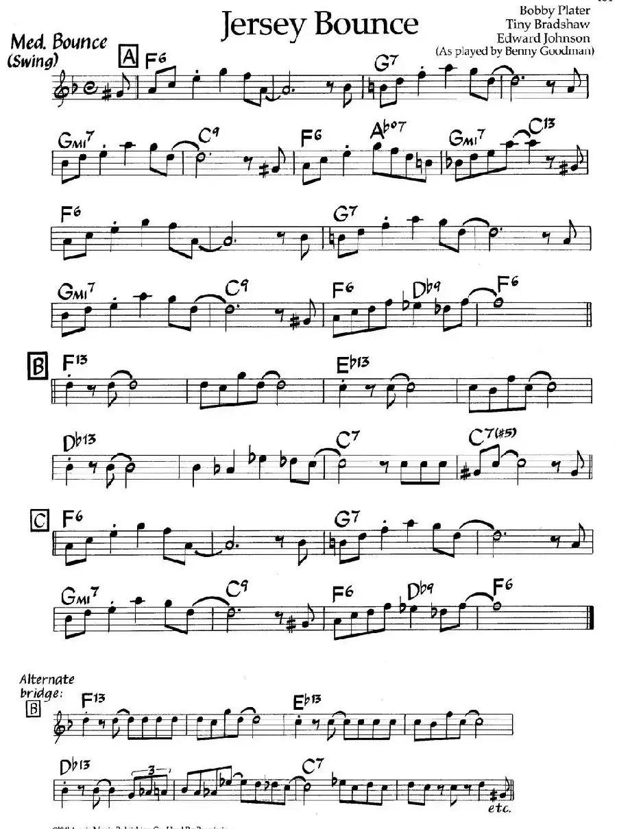 Jersey Bounce(爵士钢琴曲)