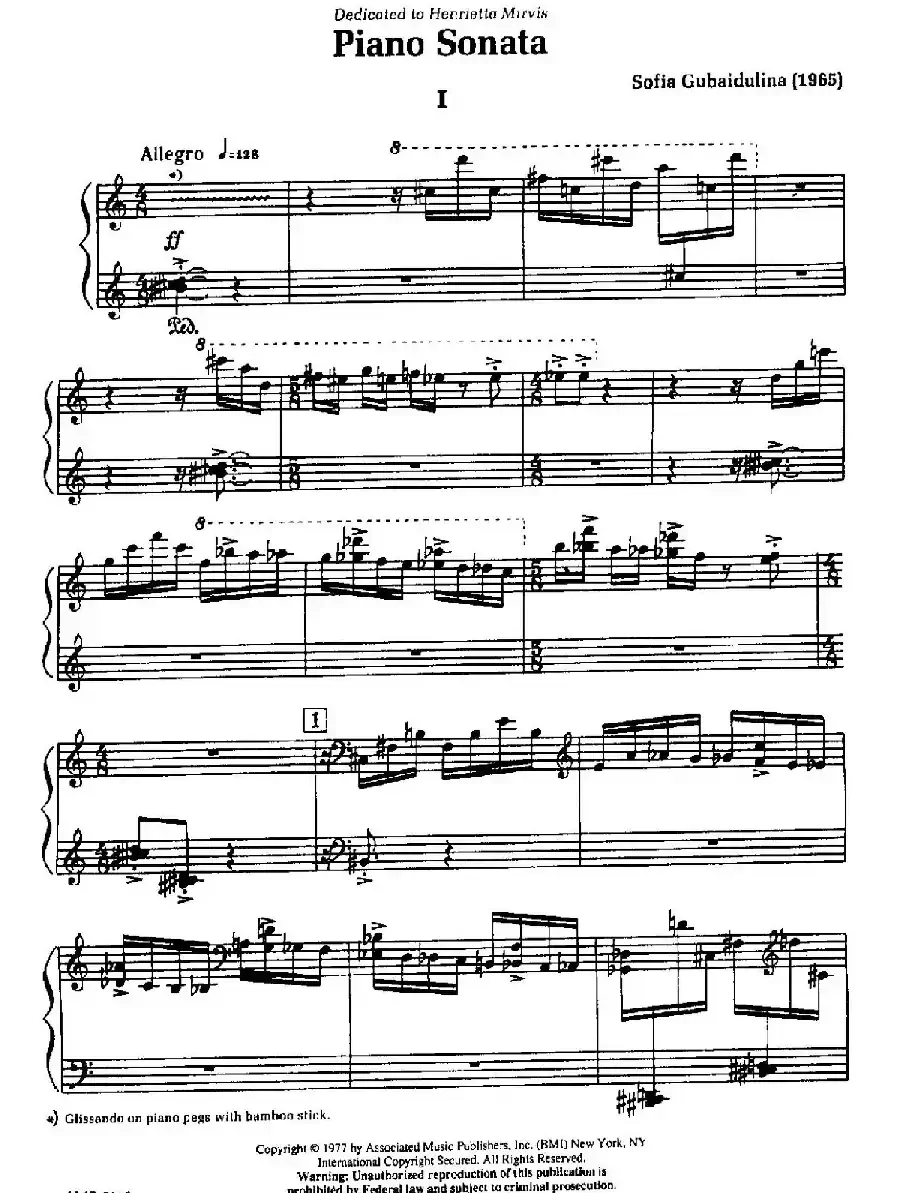 Piano Sonata（钢琴奏鸣曲· 第一乐章）