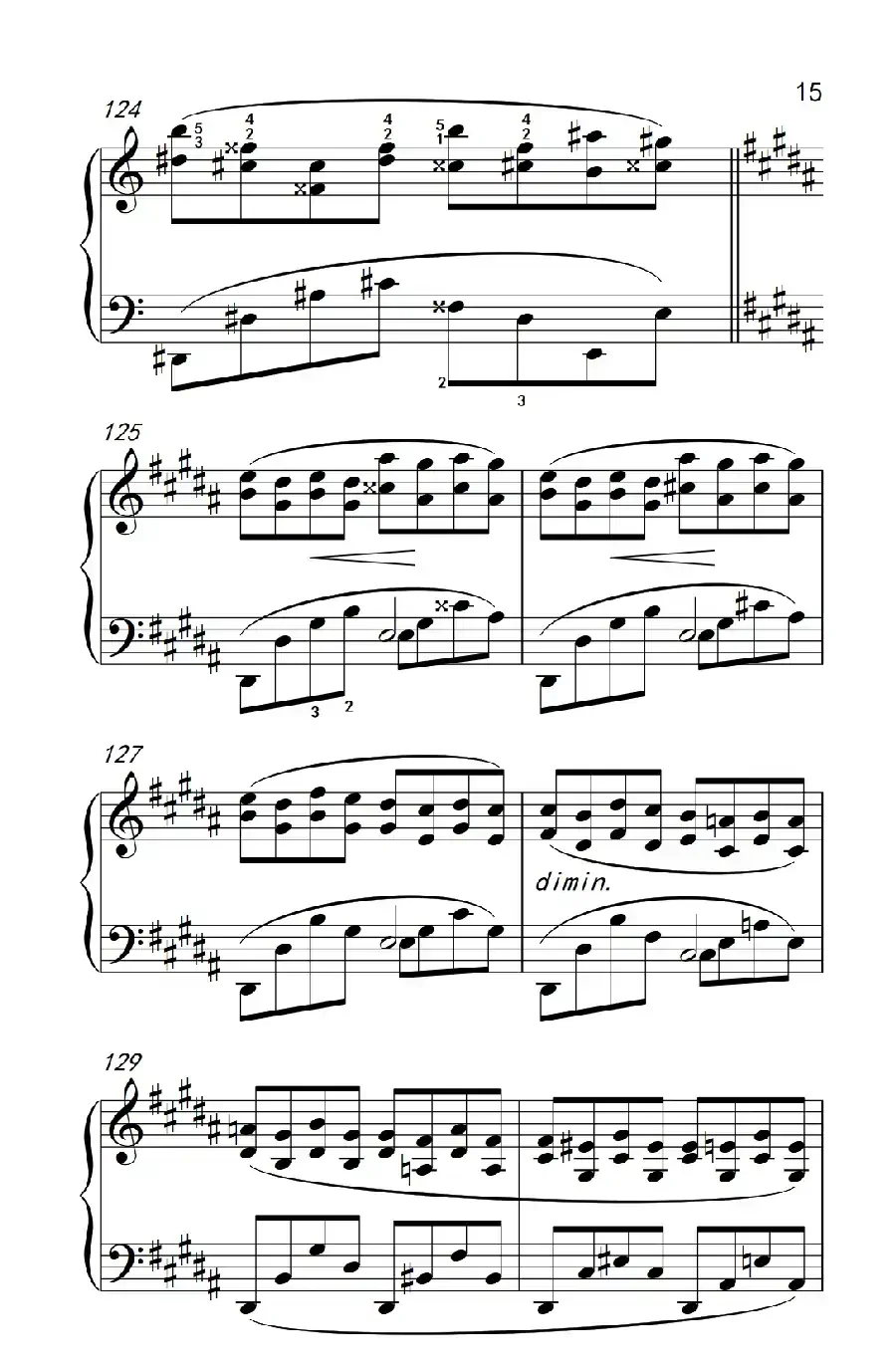 莫什科夫斯基 钢琴练习曲（第十三首）